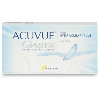 Acuvue Oasys 6er & Johnson with Hydraclear Plus (6 Linsen) Oxynate Peroxide 380 ml mit Behälter PWR:4, BC:8.4, DIA:14