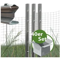 Baumarktplus Z-Profil Zaunpfosten 150 cm feuerverzinkt 40x Zaunpfähle 1,5