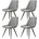 Hti-Living Esszimmerstuhl Astrid Kunstleder grau 4er Set