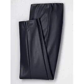 Lady Lederimitathose Regular Blau 19