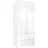 Smart Kinderkleiderschrank BEN 80 x 191 x 55 cm Holzwerkstoff weiß