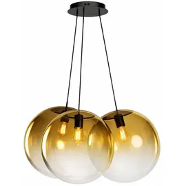 s.luce Orb Cluster 3-flg. 40 cm Rund / Gold Verlauf / Schwarz