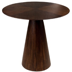 Casa Padrino Luxus Esstisch Dunkelbraun Ø 80 x H. 76 cm - Runder Massivholz Küchentisch - Esszimmer Möbel - Küchen Möbel - Luxus Möbel - Luxus Einrichtung