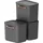 Rotho Stapelbox Maloja 39,5 x 26,5 x 34 cm 3-tlg. schwarz