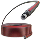 POPPSTAR PVC Gartenschlauch 50m, 12mm ID 17mm AD (1/2 Zoll), 4-lagig, max. 8 bar, flexibler Gartenwasserschlauch