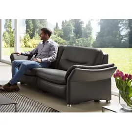 Hukla Couch Leder 3-Sitzer Schwarz