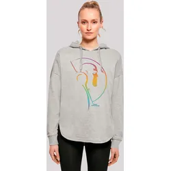 Kapuzenpullover F4NT4STIC "Buzz Lightyear Blended Stare", Damen, Gr. S, grau, Obermaterial: 100% Baumwolle, casual, oversize, Langarm, Pullover, Premium Qualität