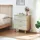 [en.casa] Kommode Ferrersp mit 3 Schubladen 70 x 60 x 40 cm Eicheoptik / Sandfarben