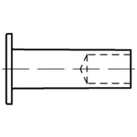 Industrial Quality Supplies DIN 733 Halbhohlniete Kupfer B 5