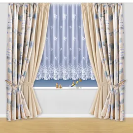 WECKBRODT Gardine WECKBRODT "Verona" Gr. 2, weiß, B:300cm H:145cm, Jacquard, Polyester, Gardinen, Gardine, Jacquard, strukturiert, Allover,floral,halbtransparent,Bordüre,, Store