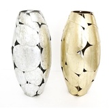 DKD Home Decor Vase der Marke Silber Modern Metall (26 x 26 x 56 cm) (2 Stück) (Referenz: S3020425)