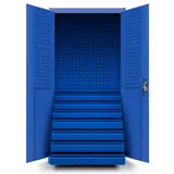 Jan Nowak Werkzeugschrank Metall 185x92x50 cm blau