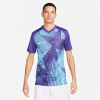 Nike DR0944-547 M NK DF PRCSN VI JSY SS T-Shirt Herren Court Purple/Chlorine Blue/White