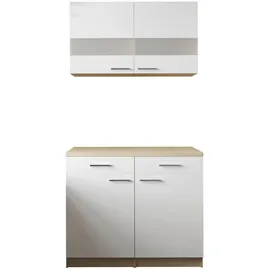 Respekta Buffet 100 x 200 x 60 cm Weiß/Eiche