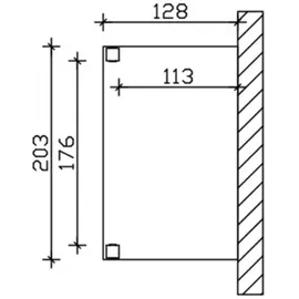 SKANHOLZ Vordach Prerow 203 x 128 cm schiefergrau