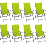 vidaXL Gartenstuhl 69 x 69 x 110 cm grau/grün 8 St.