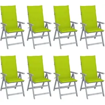 vidaXL Gartenstuhl 69 x 69 x 110 cm grau/grün 8 St.