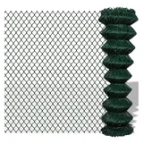vidaXL Maschendrahtzaun Stahl 1,5x25 m Grün