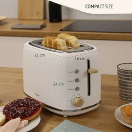 Briebe TA1166WHT 6 Toast Stufen Weiß