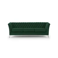 S-STYLE Chesterfield Einzelsofa  Wilhelm , grün , Maße (cm): B: 237 H: 78