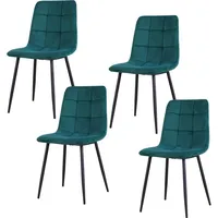 Hti-Living Esszimmerstuhl 4er Set Grün Mesa
