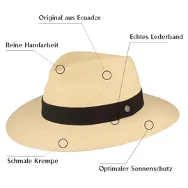 Breiter Panamahut beige S