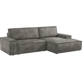 OTTO home Ecksofa Cord 2-Sitzer Grau