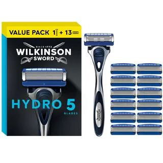 Wilkinson SWORD - Hydro 5 Rasierer für Herren | Feuchtigkeitsgel & Präzisionstrimmer | 1 Griff + 13 Nachfüllklingen