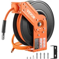 Vevor Druckluftschlauch Schlauchtrommel, Schlauchaufroller 300PSI 9,52mmx15,24m