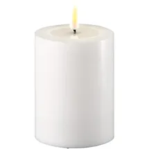 Deluxe Homeart LED Stumpenkerze 10 cm Ø 7,5 cm weiß