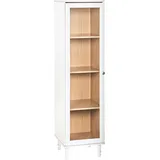 Beliani Vitrine TINGLEDALE 40 x 38 x 150 cm Weiß/Braun