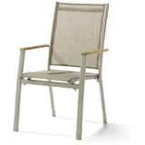 Sieger Cadiz Stapelsessel 68 x 68 x 98 cm champagner/natur