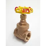 HSE Evenes Rot-Gelb Muffen-Absperrschieber aus Rotguss 3/4`` ohn