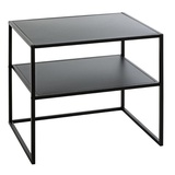 Haku-Möbel Beistelltisch Metall schwarz 50 x 40 x 45 cm