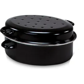 Krüger Emaille-Gansbräter 30 cm schwarz
