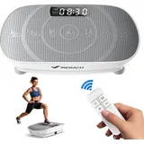Vibrationsplatte – Mini-Vibrationsplattform mit LED-Display, mit Fernbedienung, für Ganzkörpertraining zu Hause, bis 150 kg - Grau