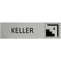 CombiCraft Aluminium Türschild Keller 165x45mm mit 3M-Tape