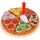 Kruzzel Pizza-Set Holz für Kinderküche mit Schneidebrett und Pizzaschneider 27 Teile 23 x 22 x 5,5 cm