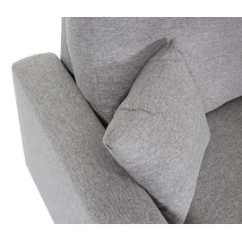 Mendler Eckcouch mit Bettkasten 2-Sitzer Grau