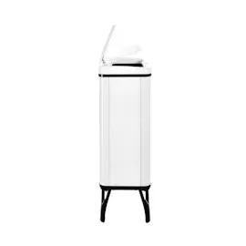 Wellhome WELL HOME MOBILIARIO - DECORACIÓN Intelligenter Mülleimer mit automatischem Öffnen oder Handkontakt, 50 l, 35,5 x 26 x 83,5 cm, weiß.