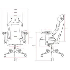 Arozzi Primo Gaming-Stuhl Grau / Schwarz