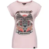 Queen Kerosin Ride Into The Wild Damen T-Shirt, pink, Größe 2XL