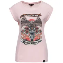 Queen Kerosin Ride Into The Wild Damen T-Shirt, pink, Größe 2XL