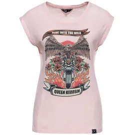Queen Kerosin Ride Into The Wild Damen T-Shirt, pink, Größe 2XL