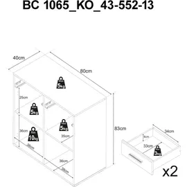Bega Consult BC 1065 Kommode Beschichtete Spanplatte