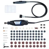 DREMEL Multifunktionswerkzeug 130W, Mit 1 Aufsatz mit biegsamer Welle, 90 Zubehörteile, variable Drehzahl 10.000-35.000 U/min zum Schneiden, Schnitzen, Schleifen, Polieren, Fräsen, Gravieren