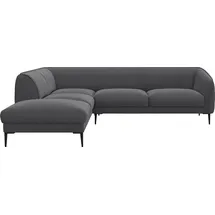 flexlux Ecksofa FLEXLUX "Belle Designsofa, L-Form, B/T 268/209 cm", grau (dervit grau), B:268cm H:74cm T:209cm, 100% Polyester, Sofas, Ecksofa, Skandinavisches Design, In hochwertiger Verarbeitung