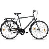 CHRISSON City One Urban Bike 28 Zoll Herren Fahrrad Damen 160 - 180 cm Trekking 3 Gang Shimano Nexus Nabenschaltung - praktisches Cityfahrrad für Männer