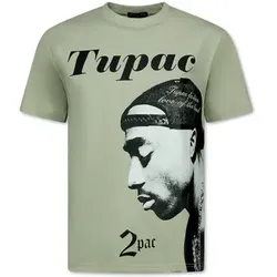 True Rise  T-Shirt Tupac Mit Aufdruck Mit Aufdruck  in Braun, EU XXL