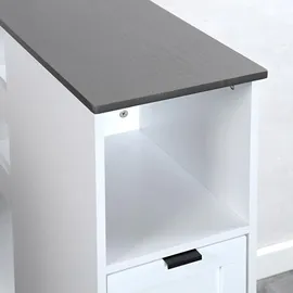 KESPER Nischenregal weiß Spanplatte B/H/L: ca. 25x86x60 cm weiß/grau (24850-13)